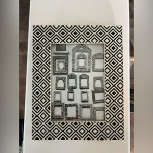 Decorative Black and White Geometric Photo Frame - Home Accents